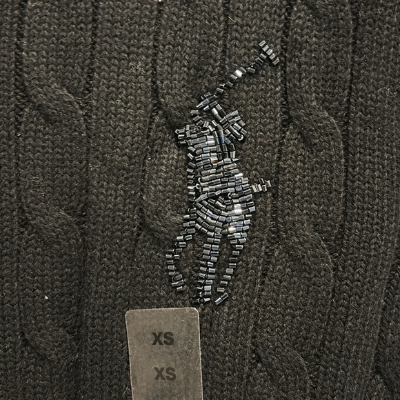 Polo Ralph Lauren Black Cable Knit Sweater - Picture 3 of 3